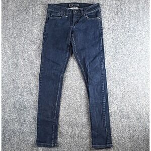 Vintage Social Collision Skinny Jeans 26x32 Men Unisex Button Fly Goth Y2K